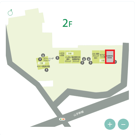クリニック 2階テナント出店募集区画の図面・フロアマップ1